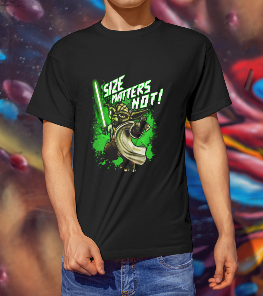 Yoda The Clone Wars Size Matters Not Light Saber Iconic T-Shirt