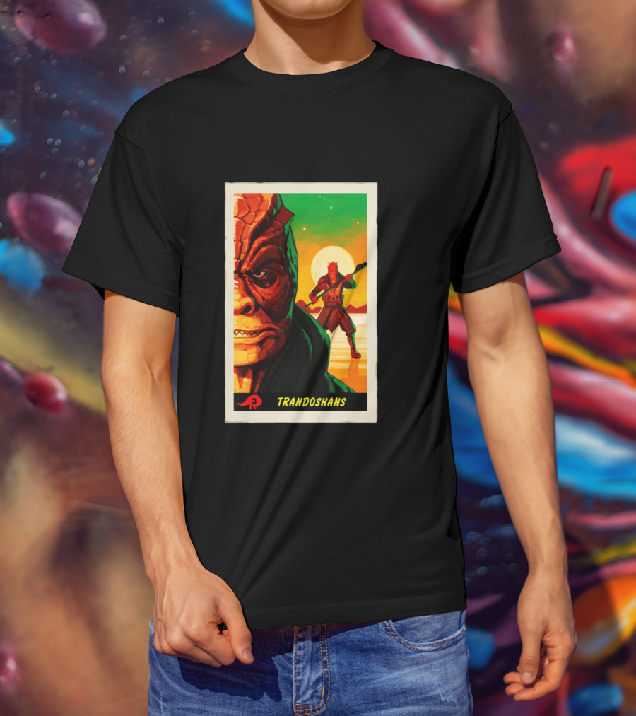Trandoshans Mandalorian Trading Card Vintage T-Shirt