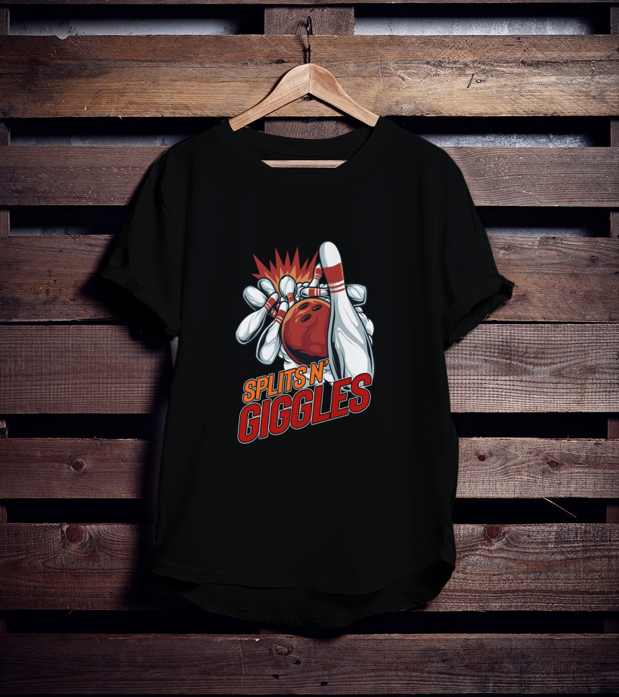 Splits N' Giggles Bowling Team Ladies Bowler T-Shirt