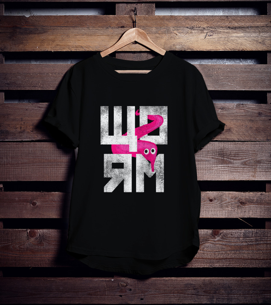 Pink Worm On A String Meme Style WORM T-Shirt
