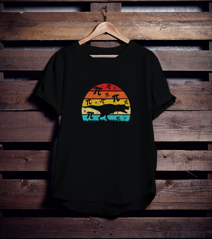 Retro Vintage Dinosaur Pi T-Shirt