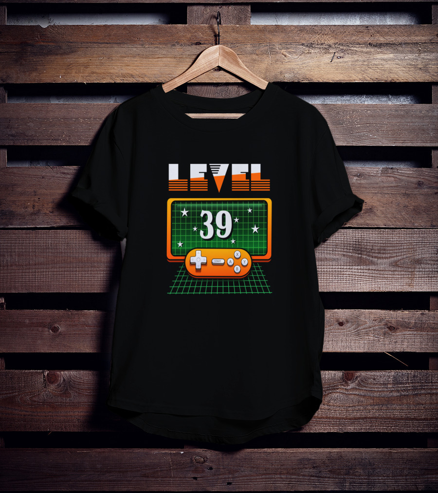 Level 39 Birthday Video Game Controller T-Shirt
