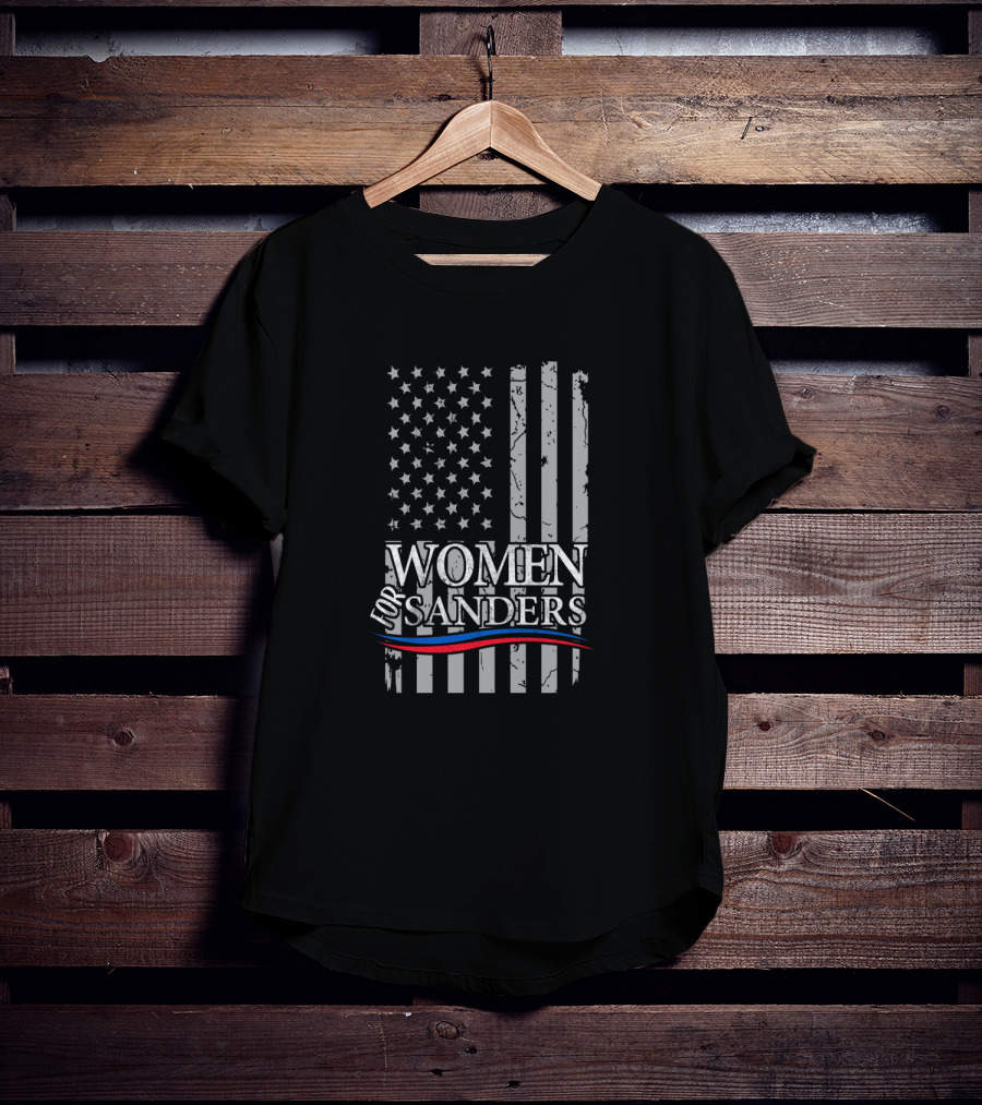 Women For Sanders American Flag Patriotic T-Shirt