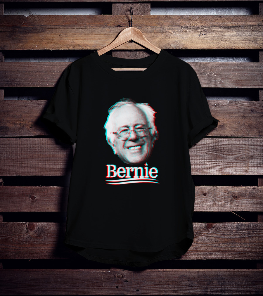 Bernie 3D Glasses Effect Smiling Face T-Shirt