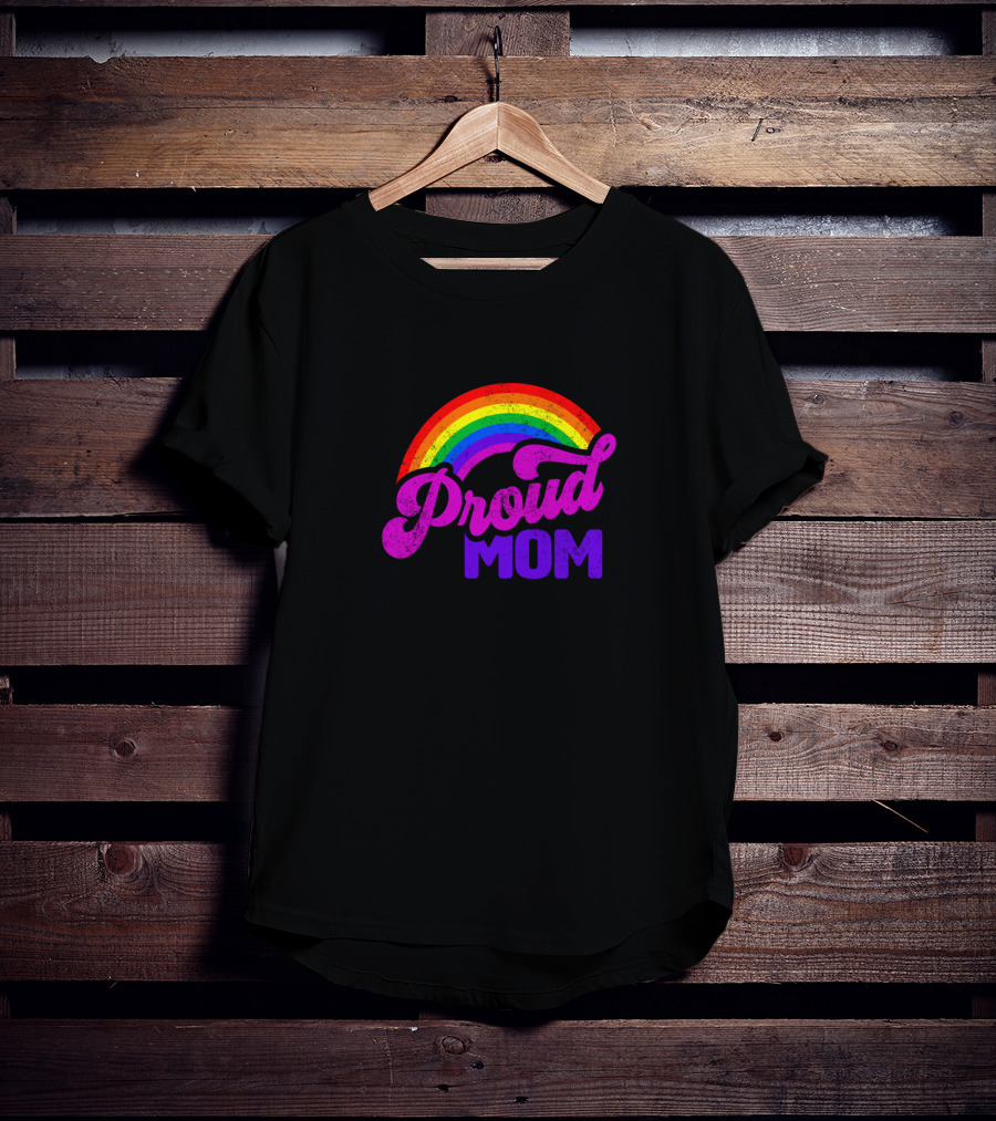 Proud Mom Rainbow Colorful Pride T-Shirt