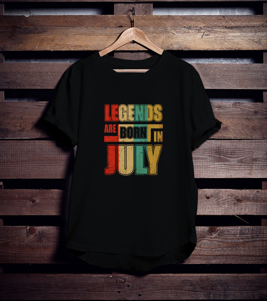 Retro Legends Are Born In July Cool T-Shirt