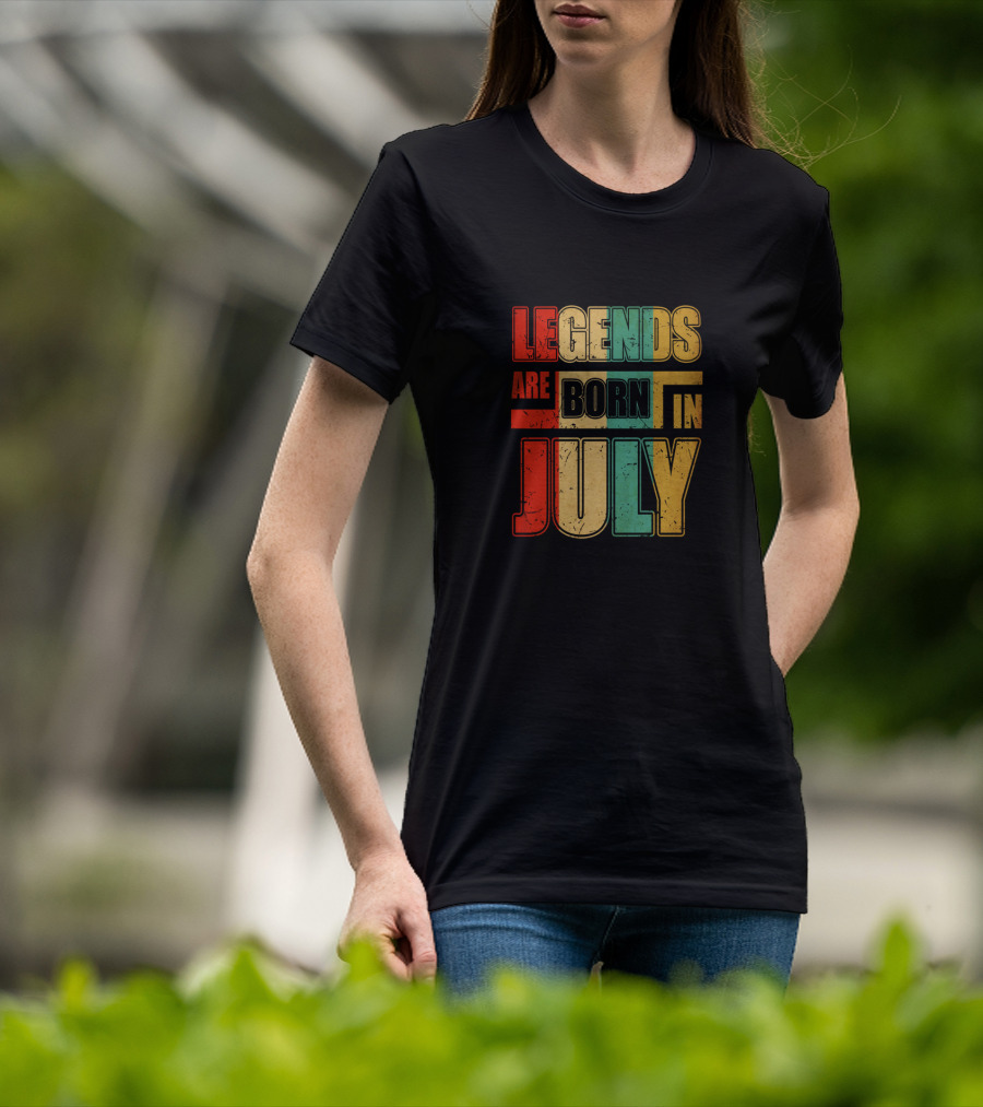 Retro Legends Are Born In July Cool T-Shirt