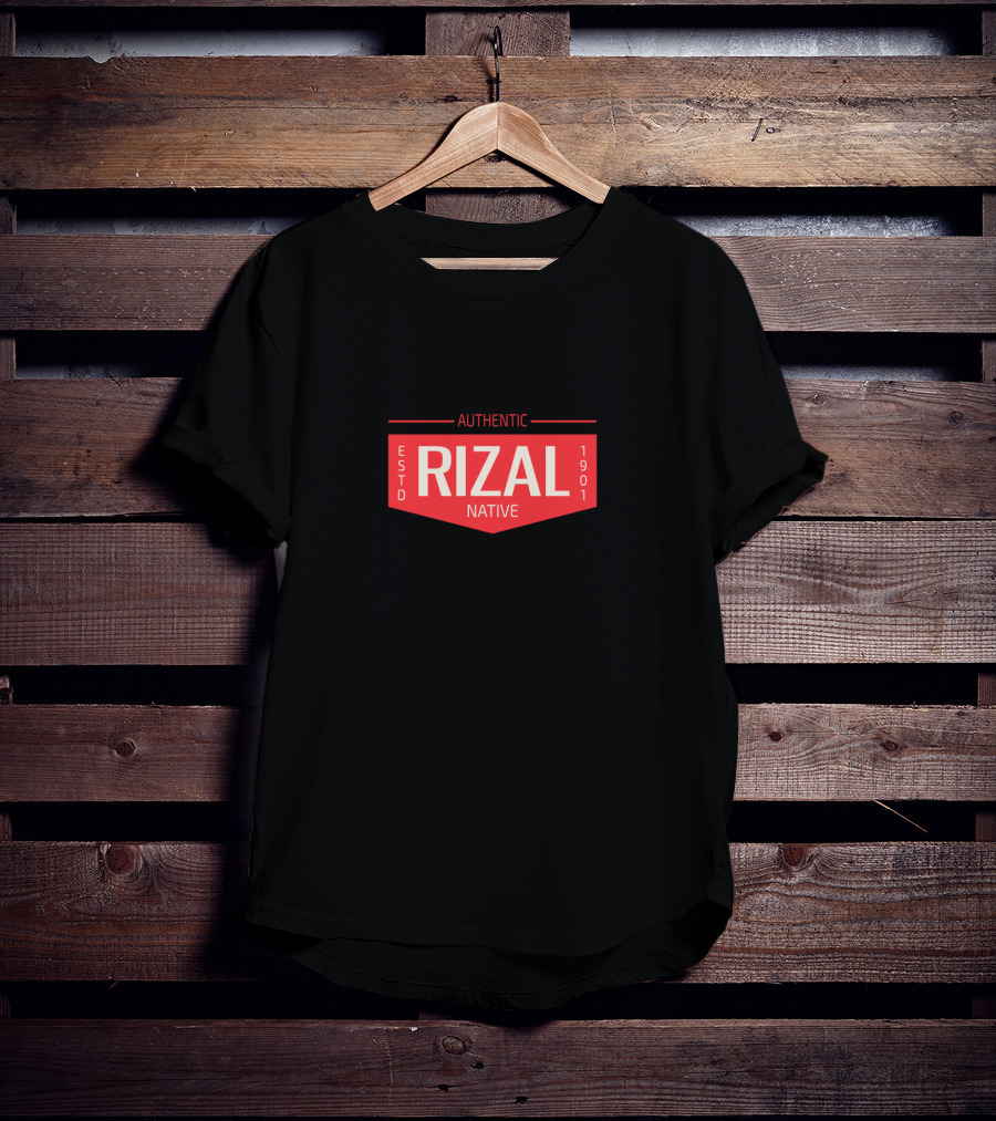 Authentic Rizal Native ESTD 1901 Patch Badge T-Shirt