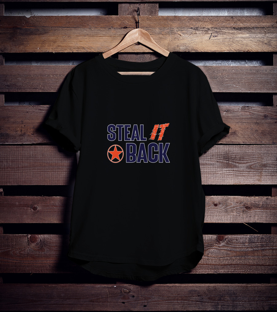 Steal It Back Houston Star Baseball T-Shirt