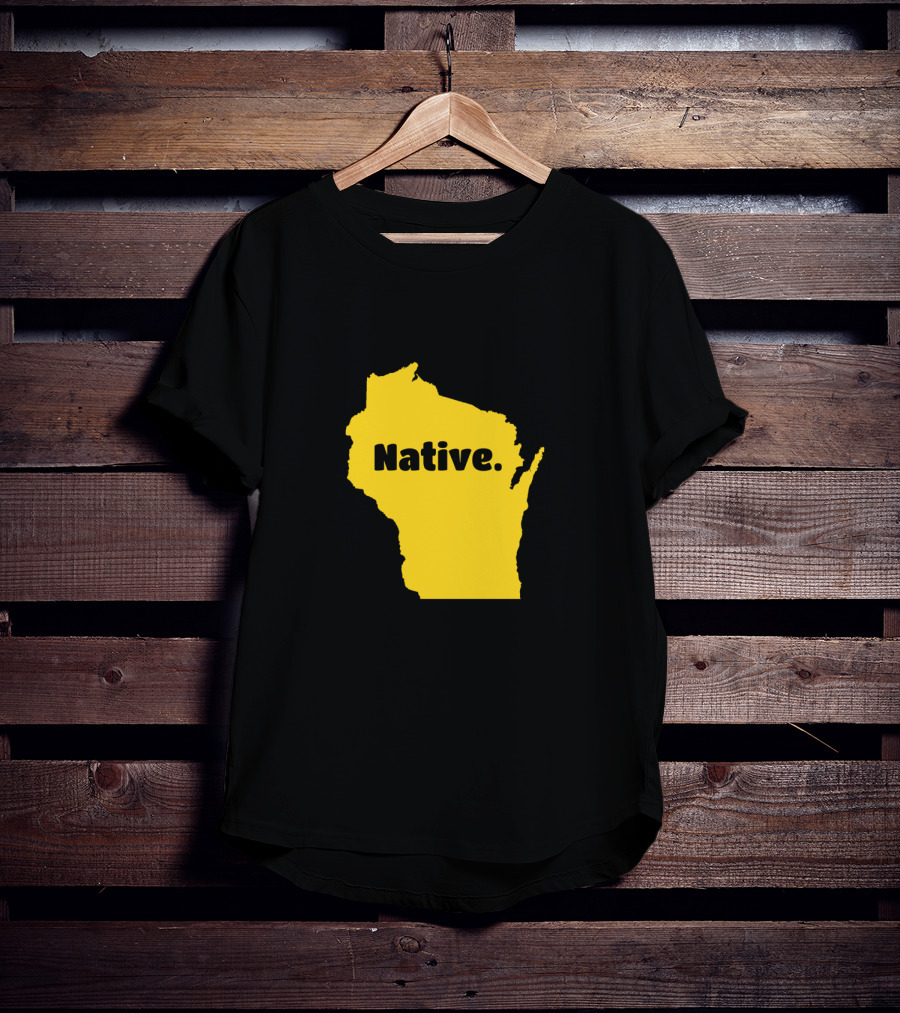 Wisconsin Native Born In Wisconsin Map T-Shirt