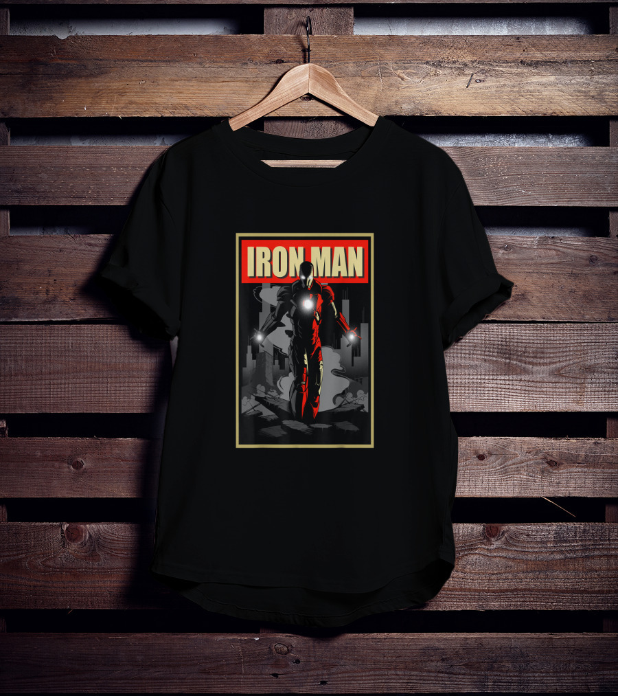 Marvel Iron Man Rise Towering Heroic Emergence T-Shirt