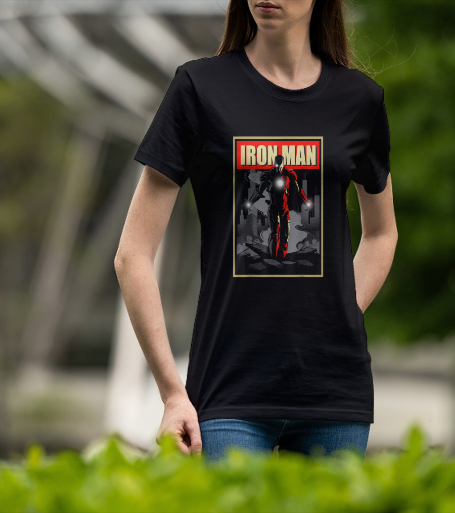 Marvel Iron Man Rise Towering Heroic Emergence T-Shirt