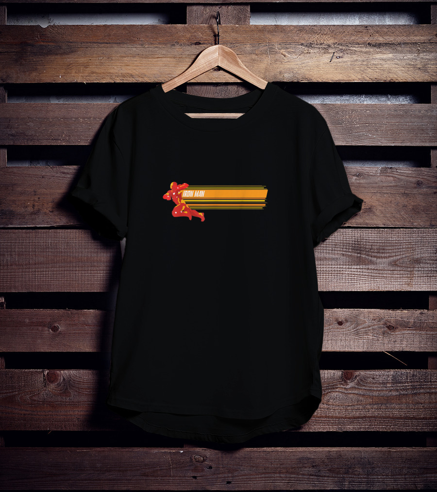 Marvel Iron Man Speed Stripes Dynamic Action Sprint T-Shirt