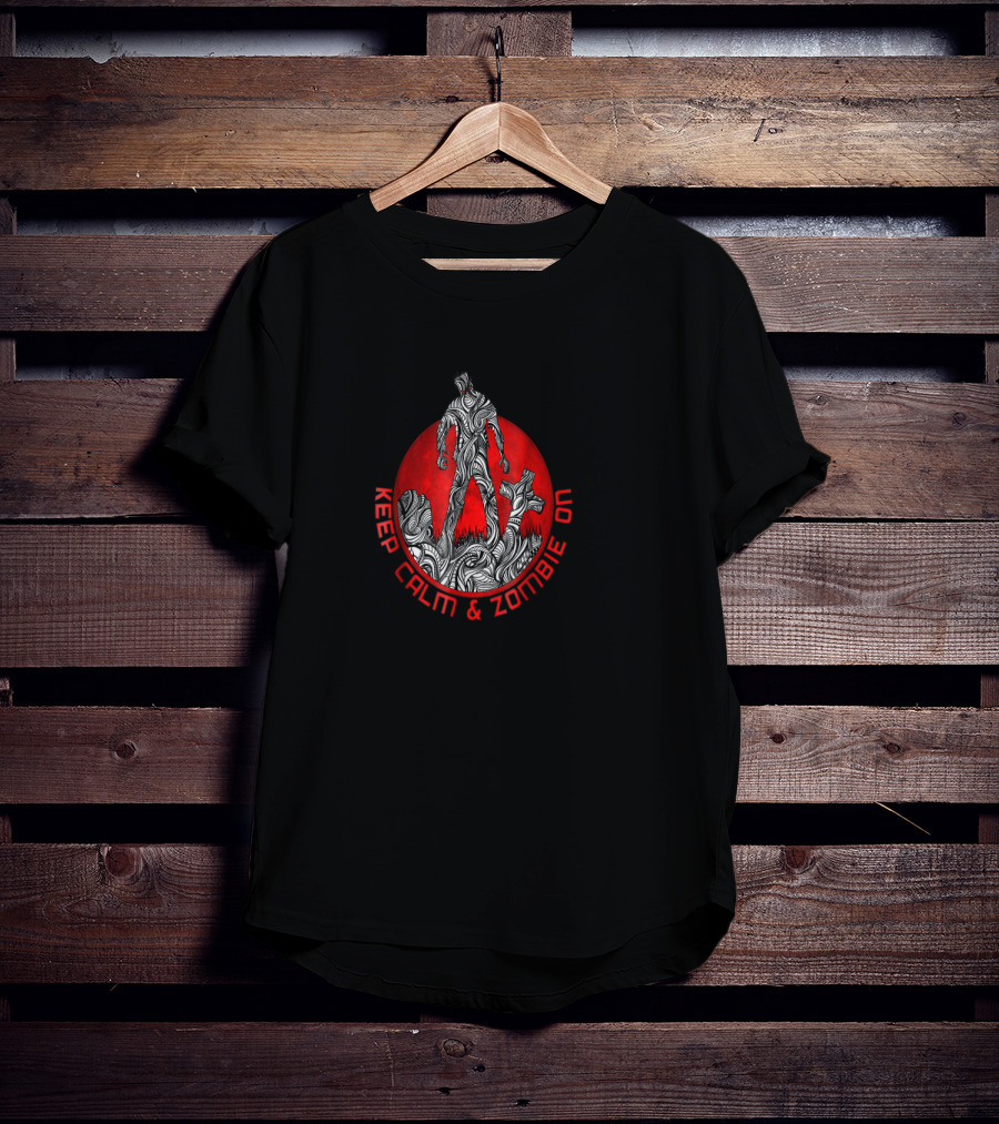 Keep Calm And Zombie On Walking Dead T-Shirt