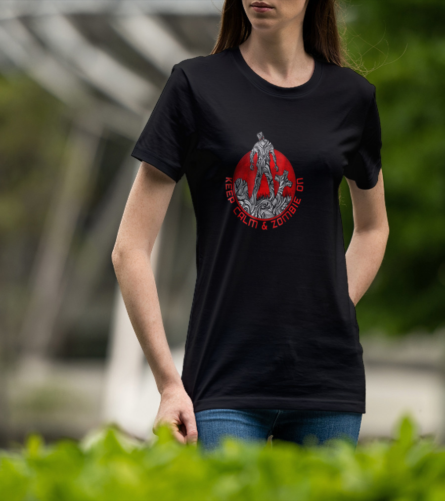 Keep Calm And Zombie On Walking Dead T-Shirt