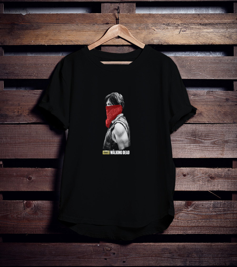 AMC Walking Dead Daryl Dixon Red Bandana T-Shirt