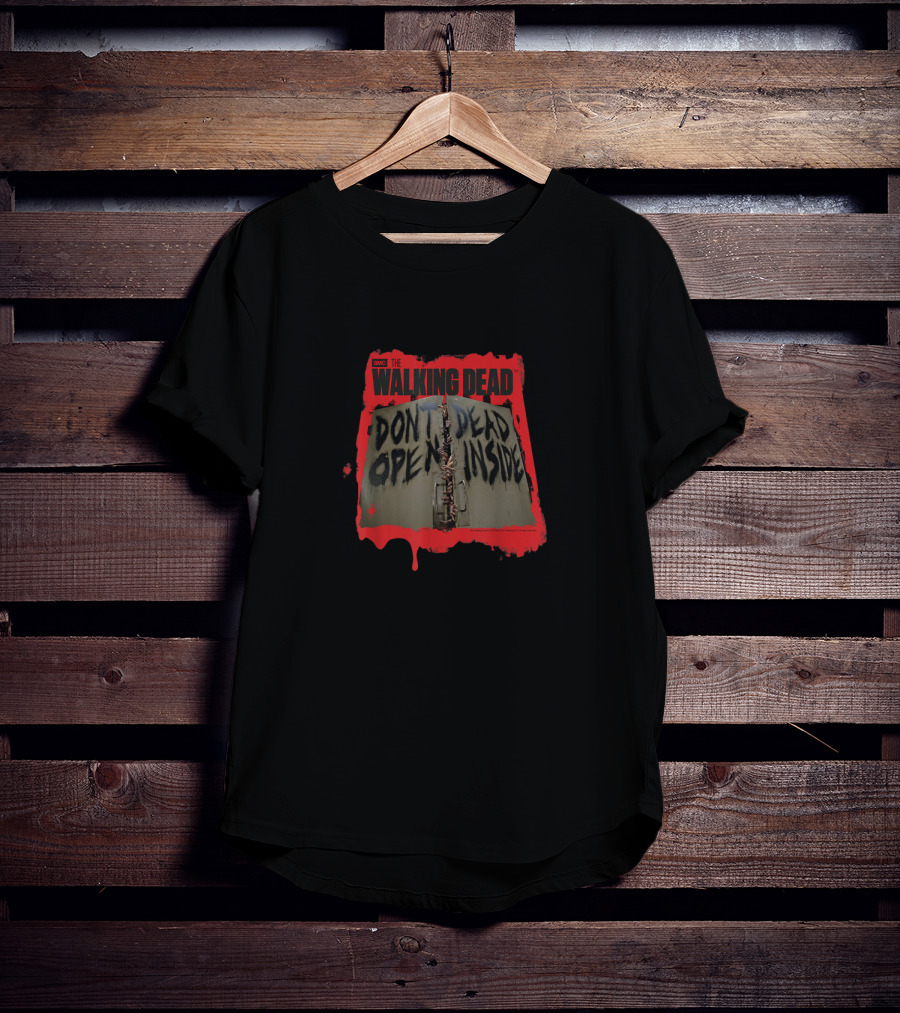 AMC The Walking Dead Don't Open Dead Inside Warning Door T-Shirt