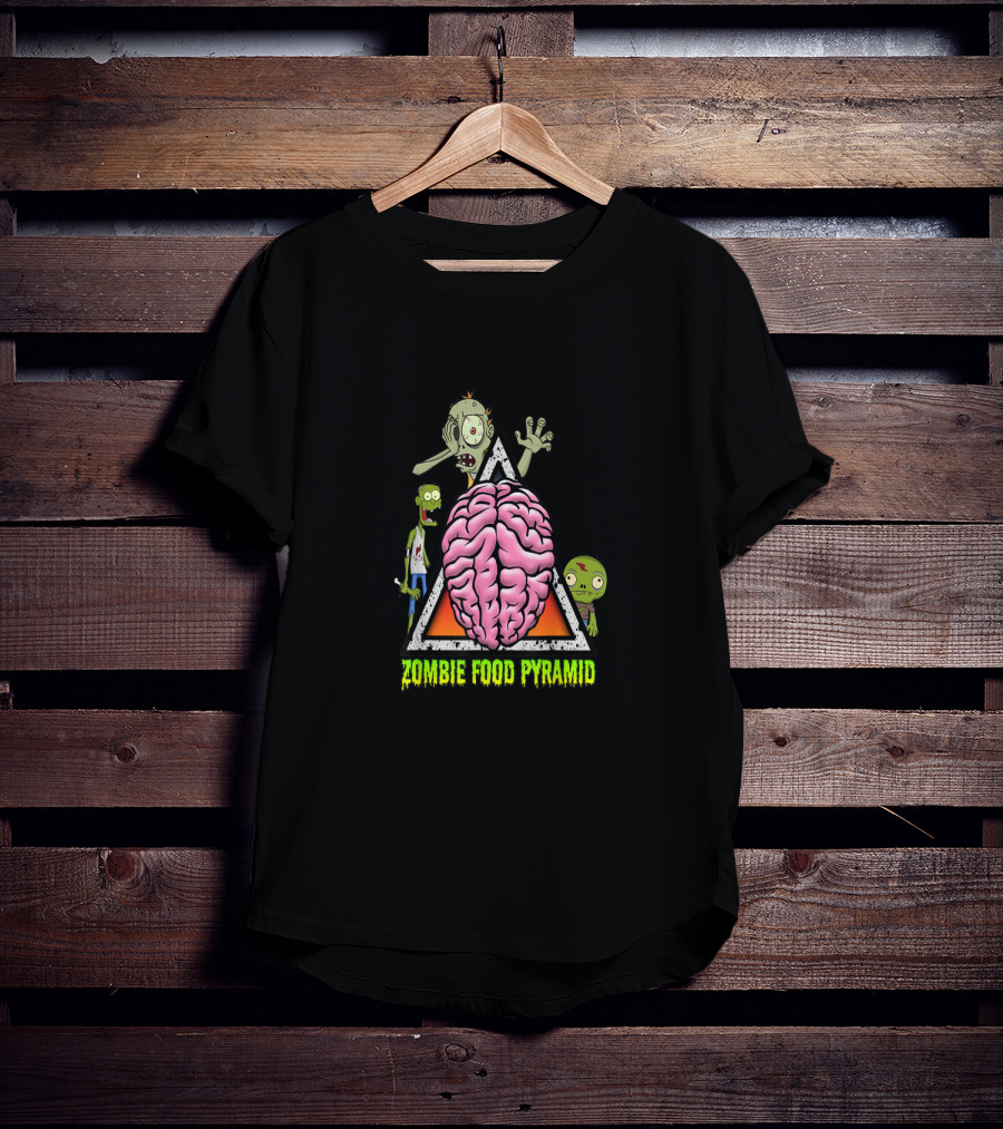Zombie Food Pyramid Walking Dead Horror T-Shirt