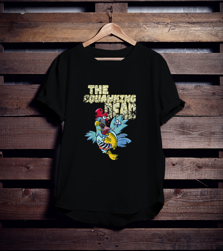 The Squawking Dead Walking Zombie Chicken T-Shirt