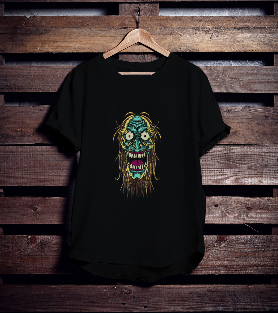 Zombie Undead Walking Living Face Horror T-Shirt