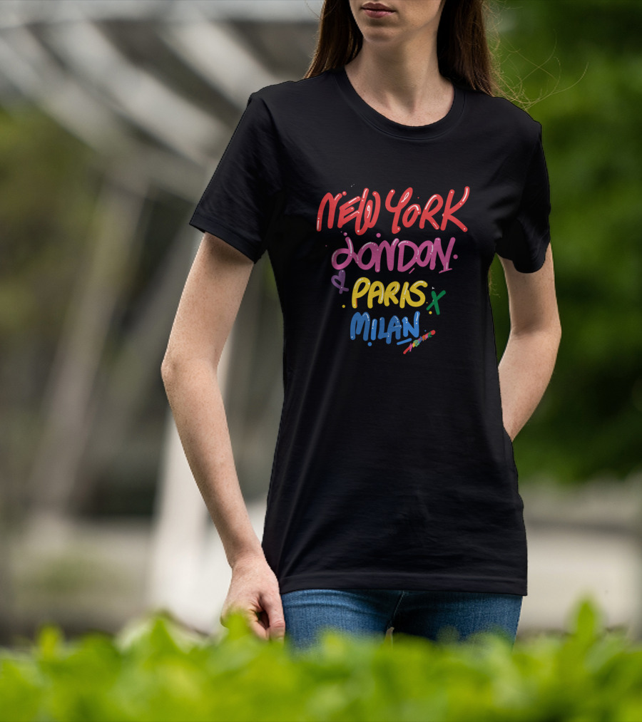 New York London Paris Milan City City Love T-Shirt