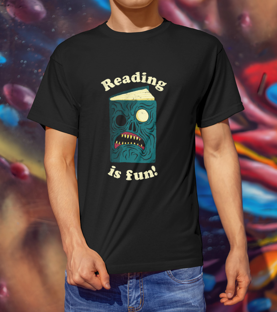 Reading Is Fun With Evil Dead Necronomicon Book T-Shirt
