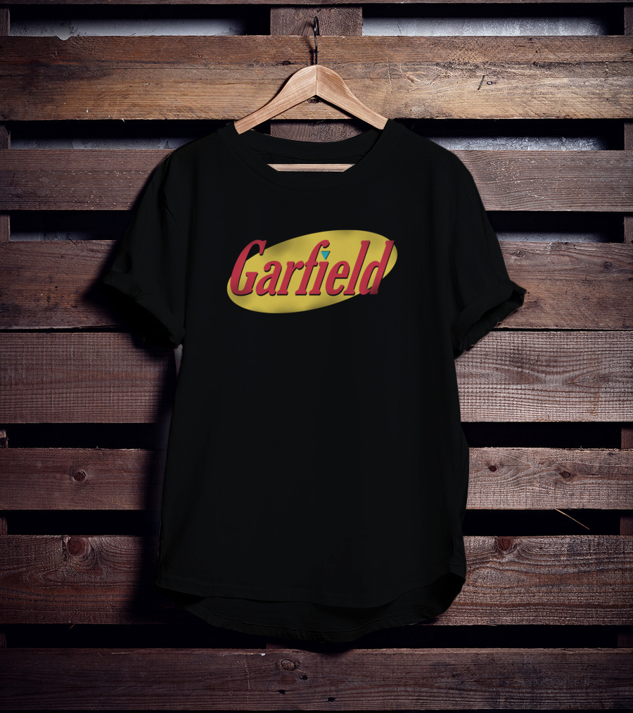 Garfield Meets Seinfeld Logo Crossover T-Shirt