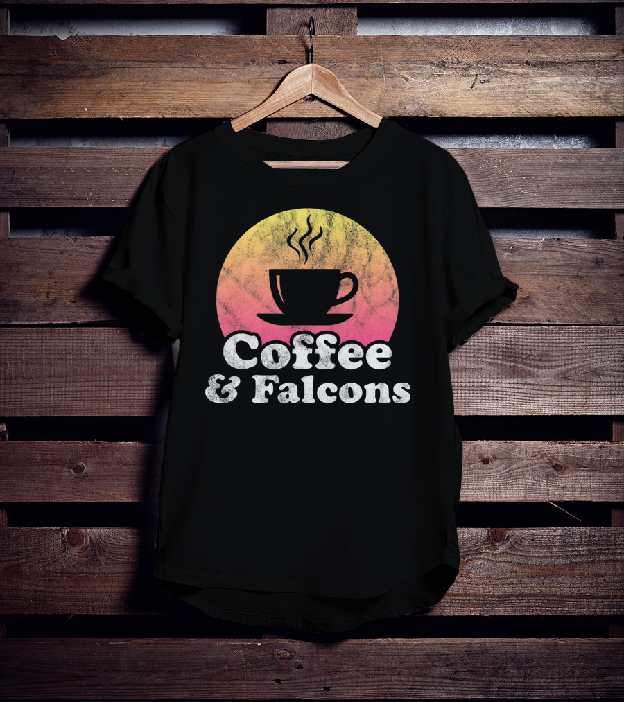 Coffee And Falcons Falcon Retro Style Cup T-Shirt