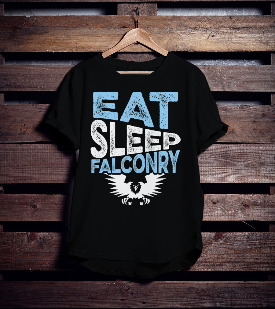 Eat Sleep Falconry Birds Of Prey Falcon Lover With Bold Text And Eagle T-Shirt