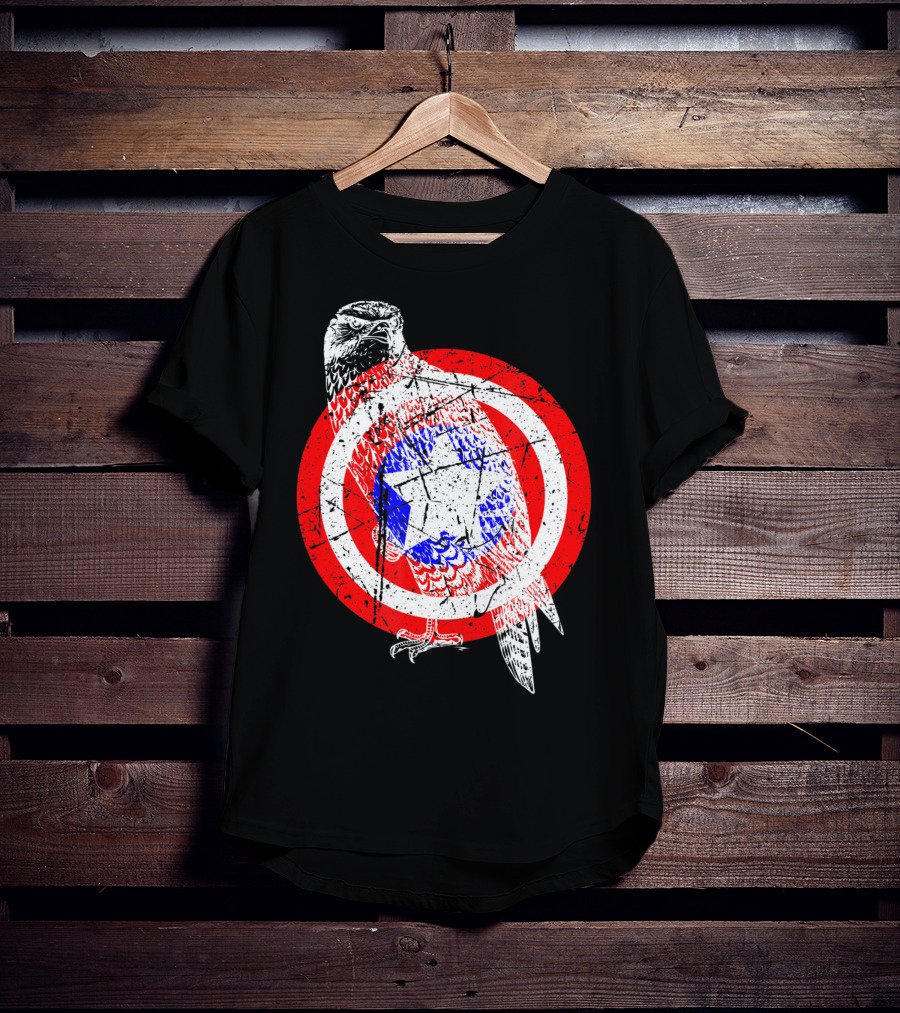 Falcon Shield Star Emblem America T-Shirt