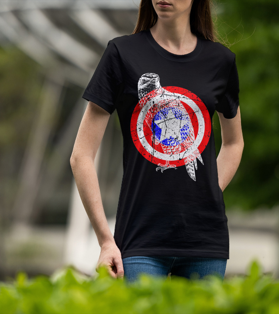 Falcon Shield Star Emblem America T-Shirt