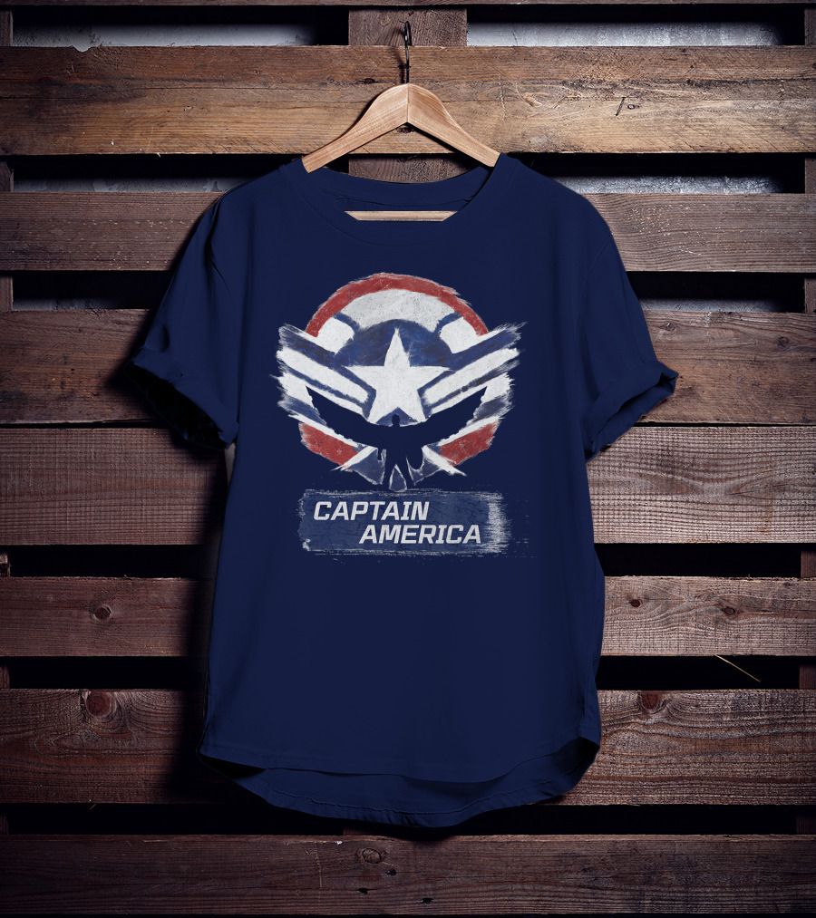 Marvel The Falcon The Winter Soldier Captain America Shield Chalk T-Shirt