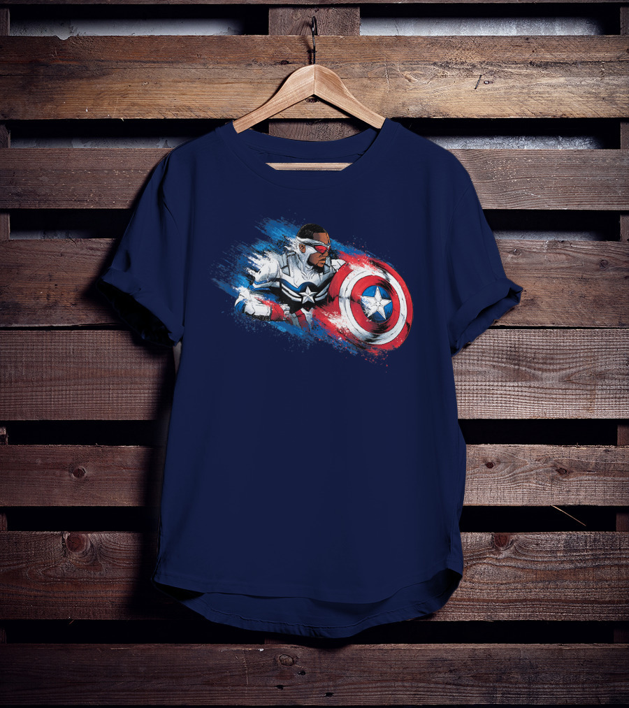 Marvel The Falcon Winter Soldier Captain America Shield Action T-Shirt