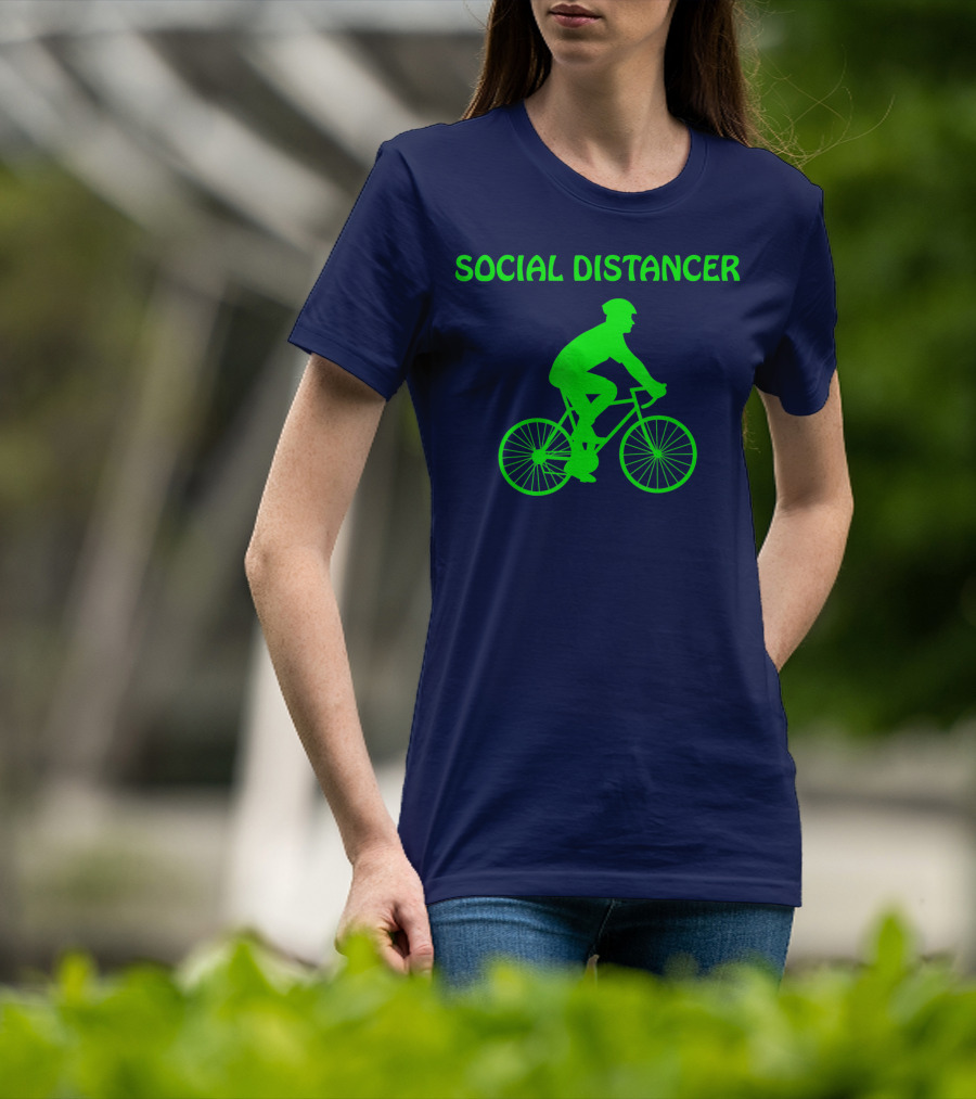 Social Distancer Bike Riding Cycling T-Shirt