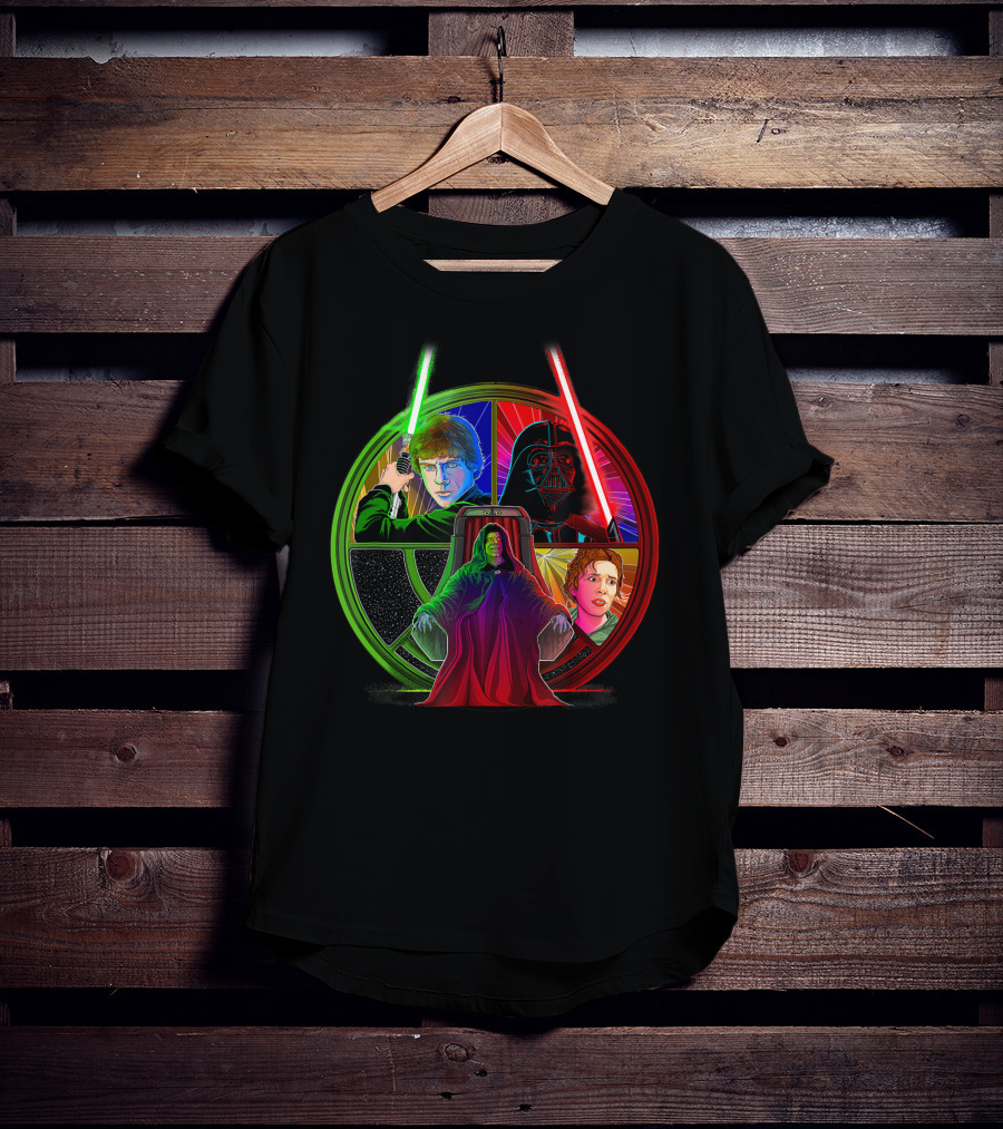 Star Wars Return Of The Jedi Exclusive Throne Room Luke Vader Emperor Leia T-Shirt