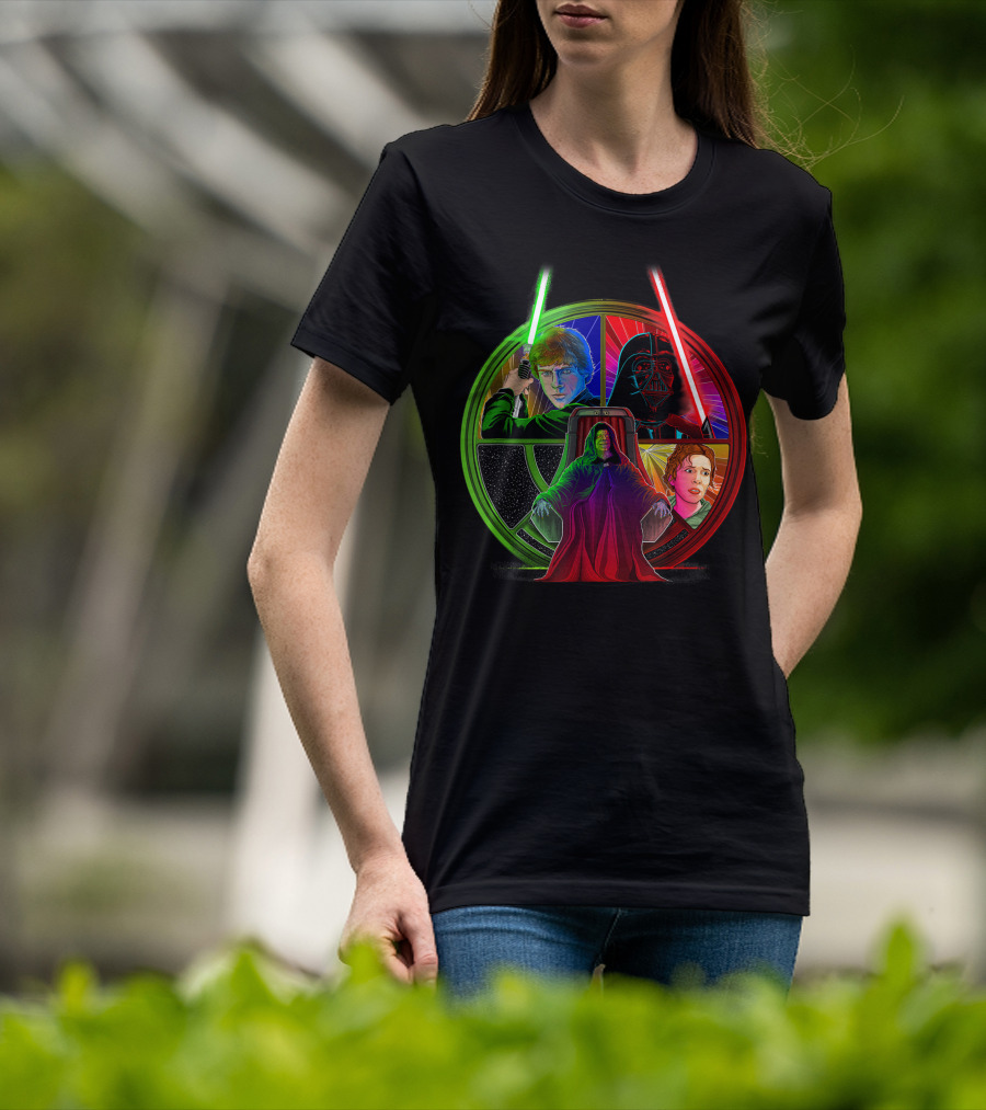 Star Wars Return Of The Jedi Exclusive Throne Room Luke Vader Emperor Leia T-Shirt