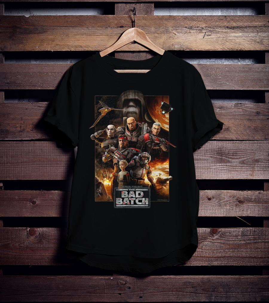Star Wars The Bad Batch Series Cast Space Adventure T-Shirt