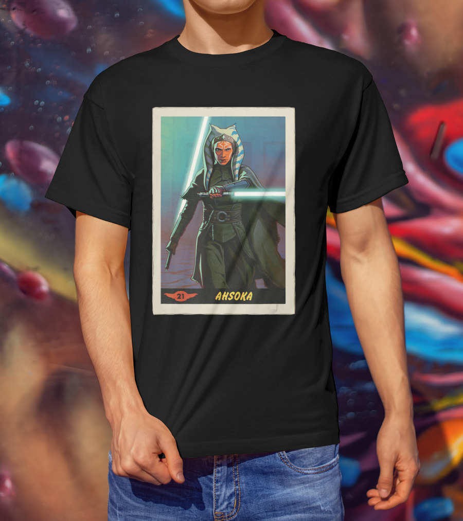 Star Wars Ahsoka Jedi Training Card The Mandalorian 21 T-Shirt