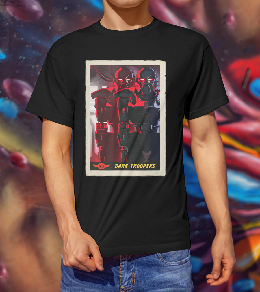 Star Wars The Mandalorian Dark Troopers Bounty Number 23 Trading Card T-Shirt