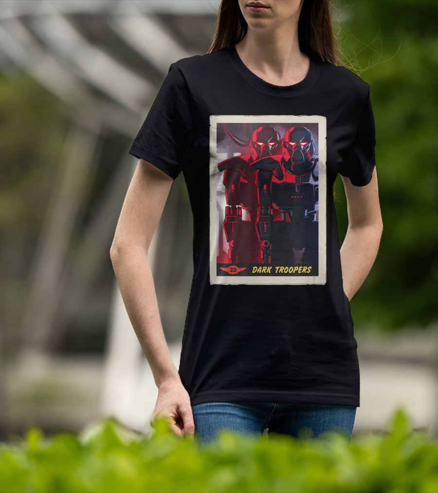 Star Wars The Mandalorian Dark Troopers Bounty Number 23 Trading Card T-Shirt
