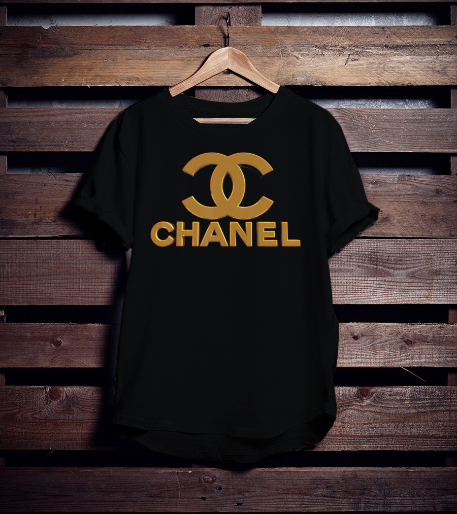 CHA.NEL Fashions Iconic Style Double C Gold T-Shirt