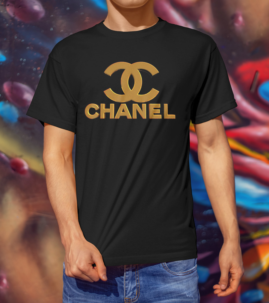 CHA.NEL Fashions Iconic Style Double C Gold T-Shirt