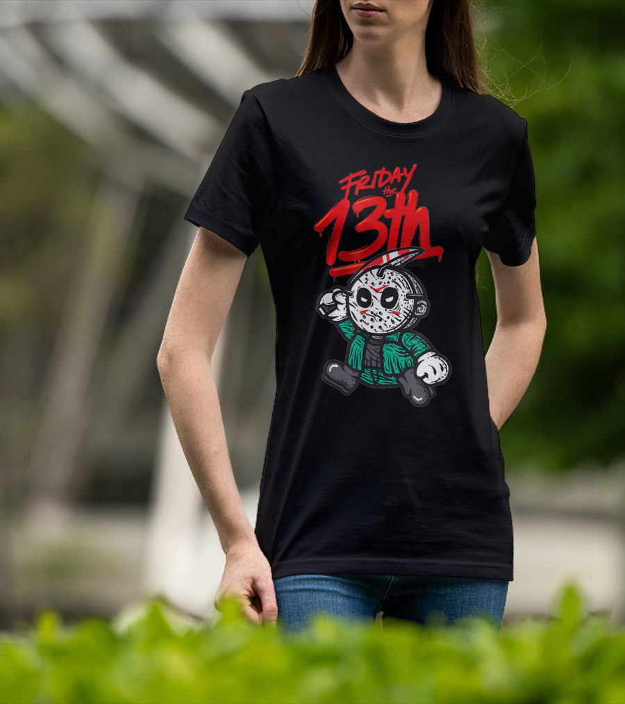 Friday The 13th Cute Baby Horror Characters Playing Horror T-Shirt