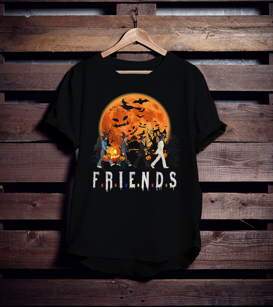 FRIENDS Funnycharacters Halloween Moon Trick Or Treat T-Shirt