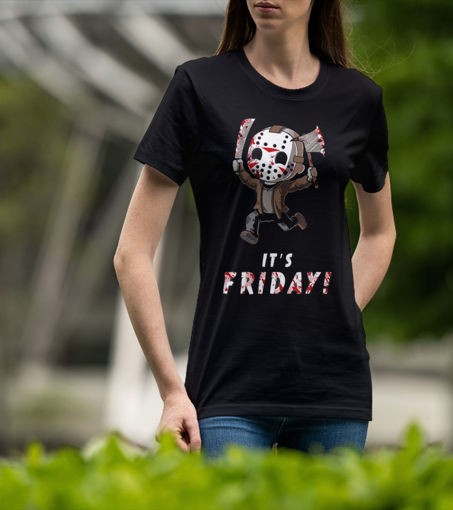 It's Friday Horror Movie Characters Spooky Friday T-Shirt