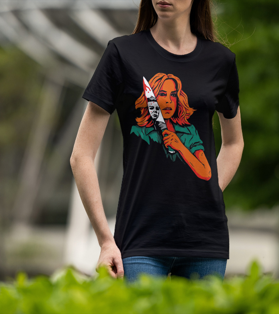 Halloween Horror Movie Girl Killer Mask 13th Knife T-Shirt