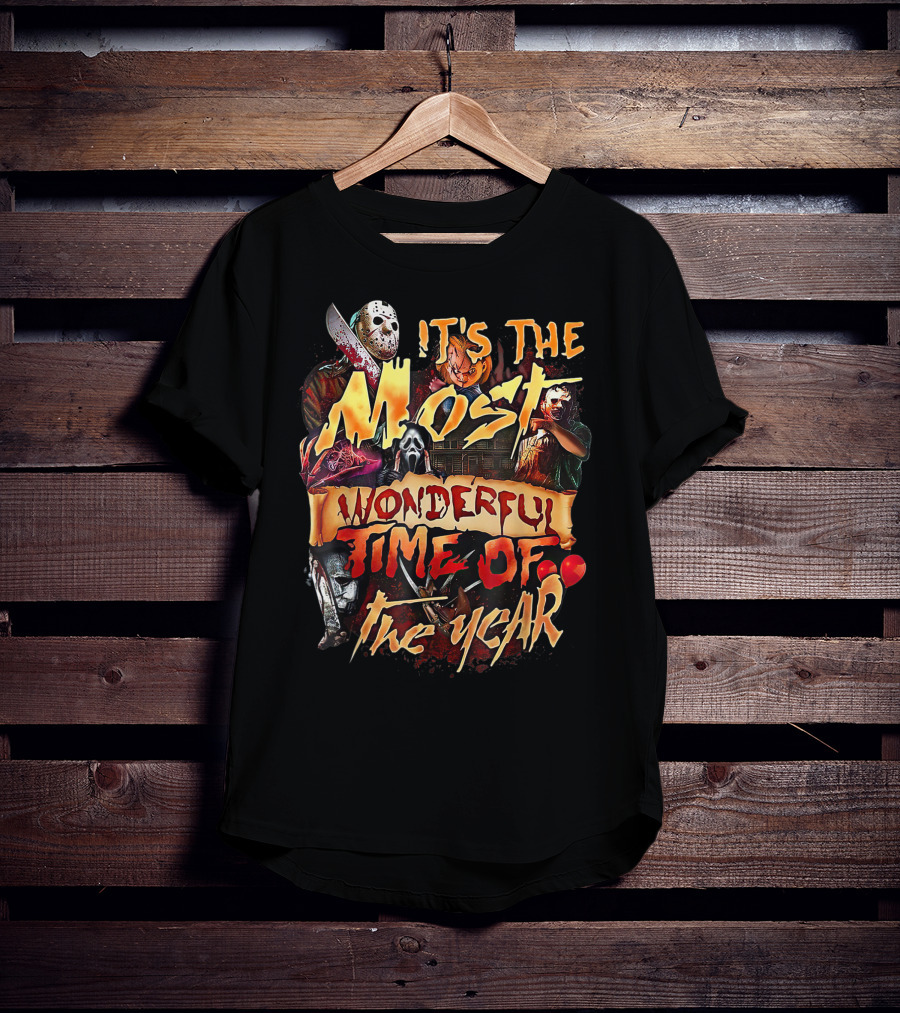 It's The Most Wonderful Time Of The Year Horror Icons Collage T-Shirt