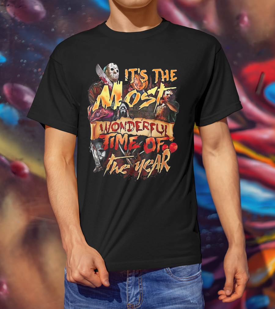 It's The Most Wonderful Time Of The Year Horror Icons Collage T-Shirt