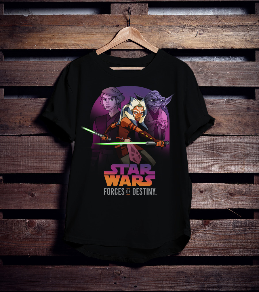 Star Wars Forces Of Destiny Ahsoka Anakin Yoda Jedi Adventure T-Shirt