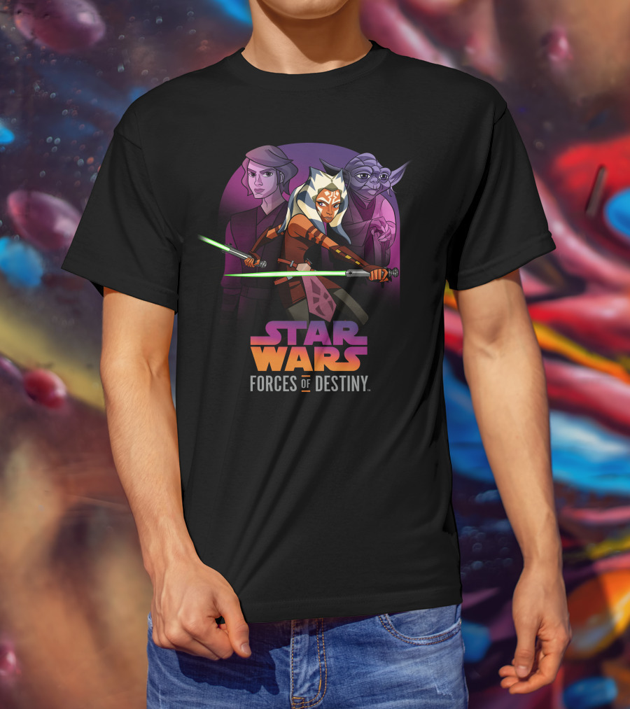 Star Wars Forces Of Destiny Ahsoka Anakin Yoda Jedi Adventure T-Shirt